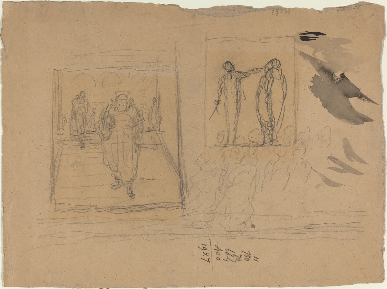 Scène dans un palais de justice - Honoré Daumier