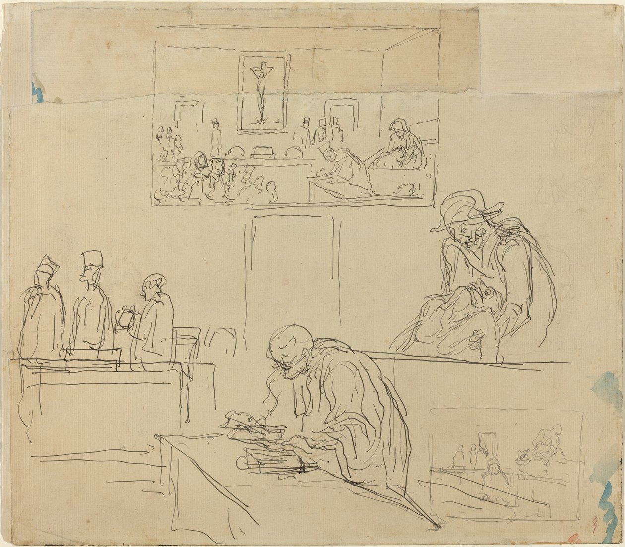 Scène du tribunal (Le verdict) - Honoré Daumier