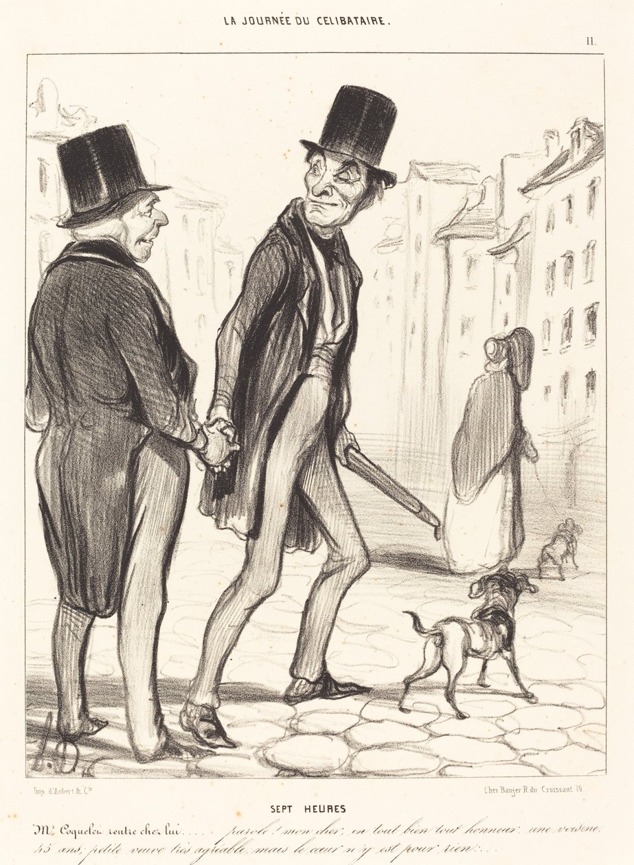 Sept heures - Honoré Daumier