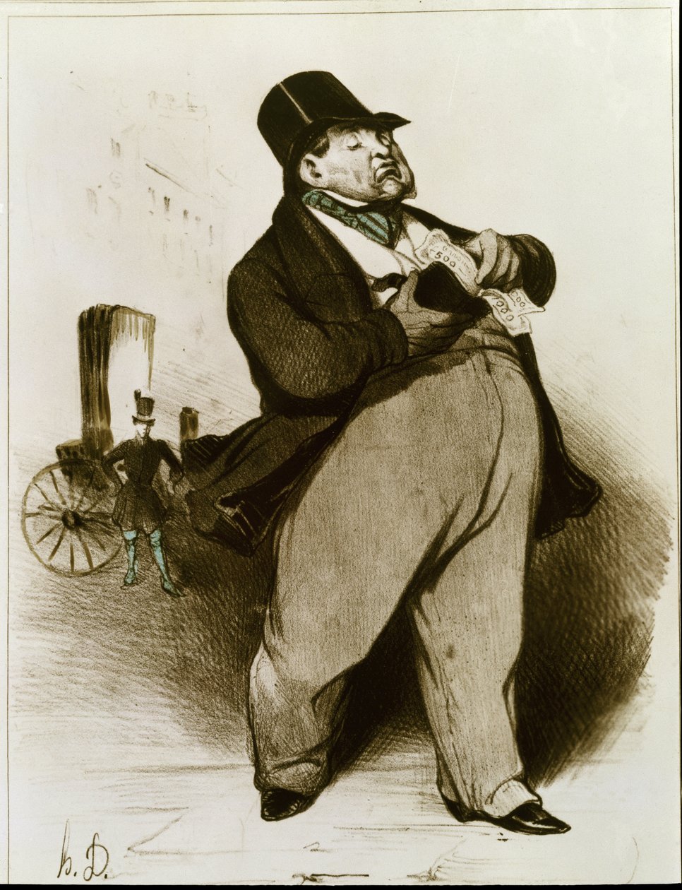 Le Banquier - Lithographie - Honoré Daumier