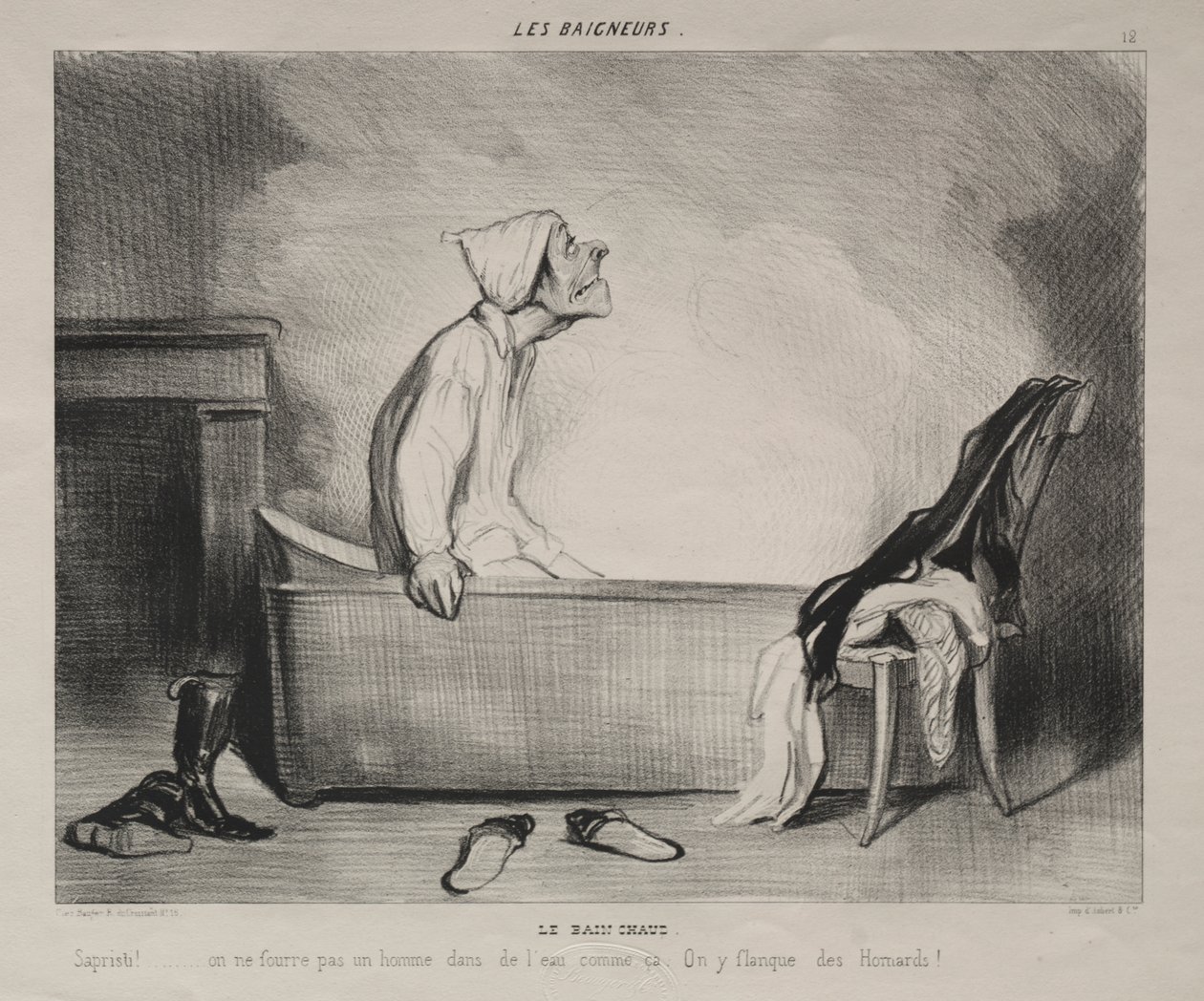 Le Bain chaud - Honoré Daumier
