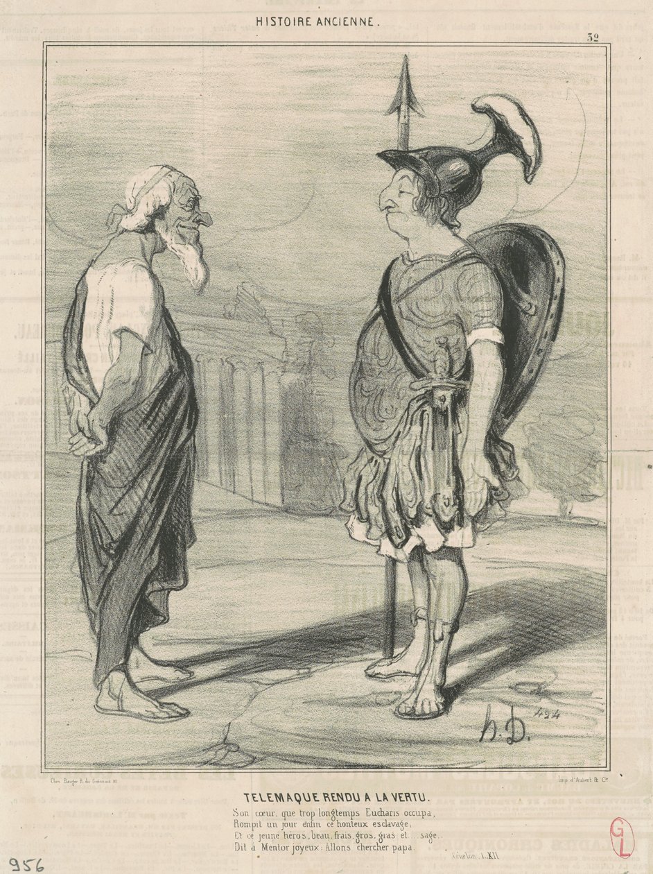 Télémaque rendu à la vertu - Honoré Daumier