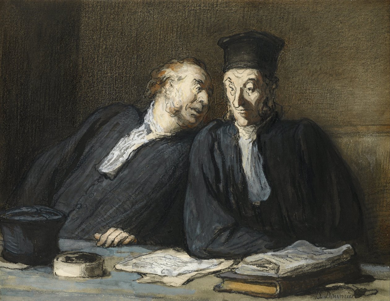 Conversation entre deux avocats - Honoré Daumier