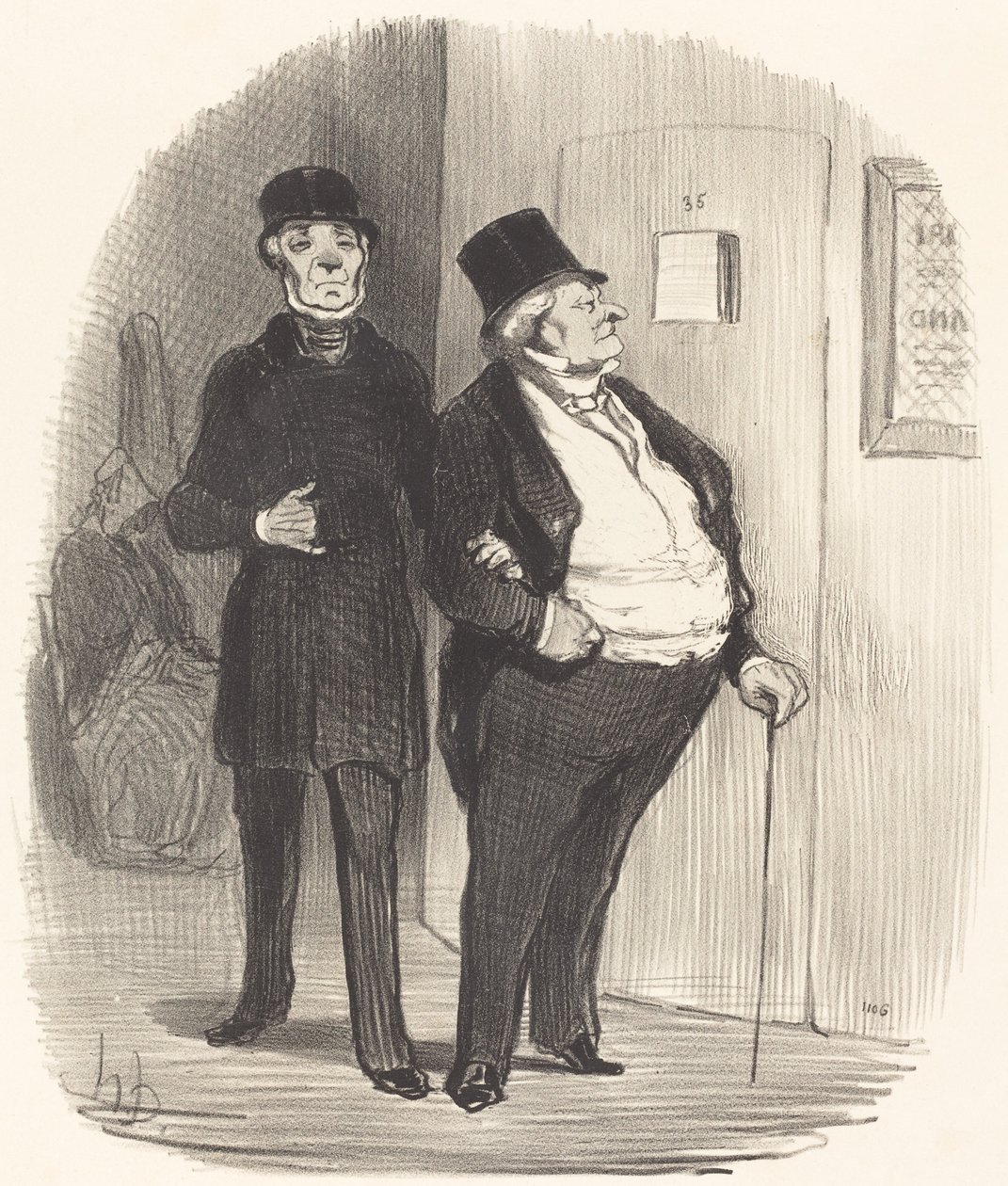 Un jour de représentation à bénéfice... - Honoré Daumier