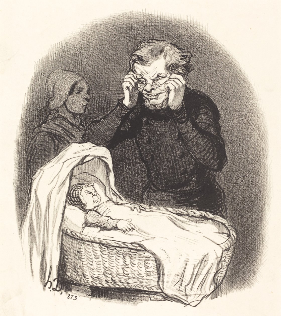 Un Père heureux - Honoré Daumier