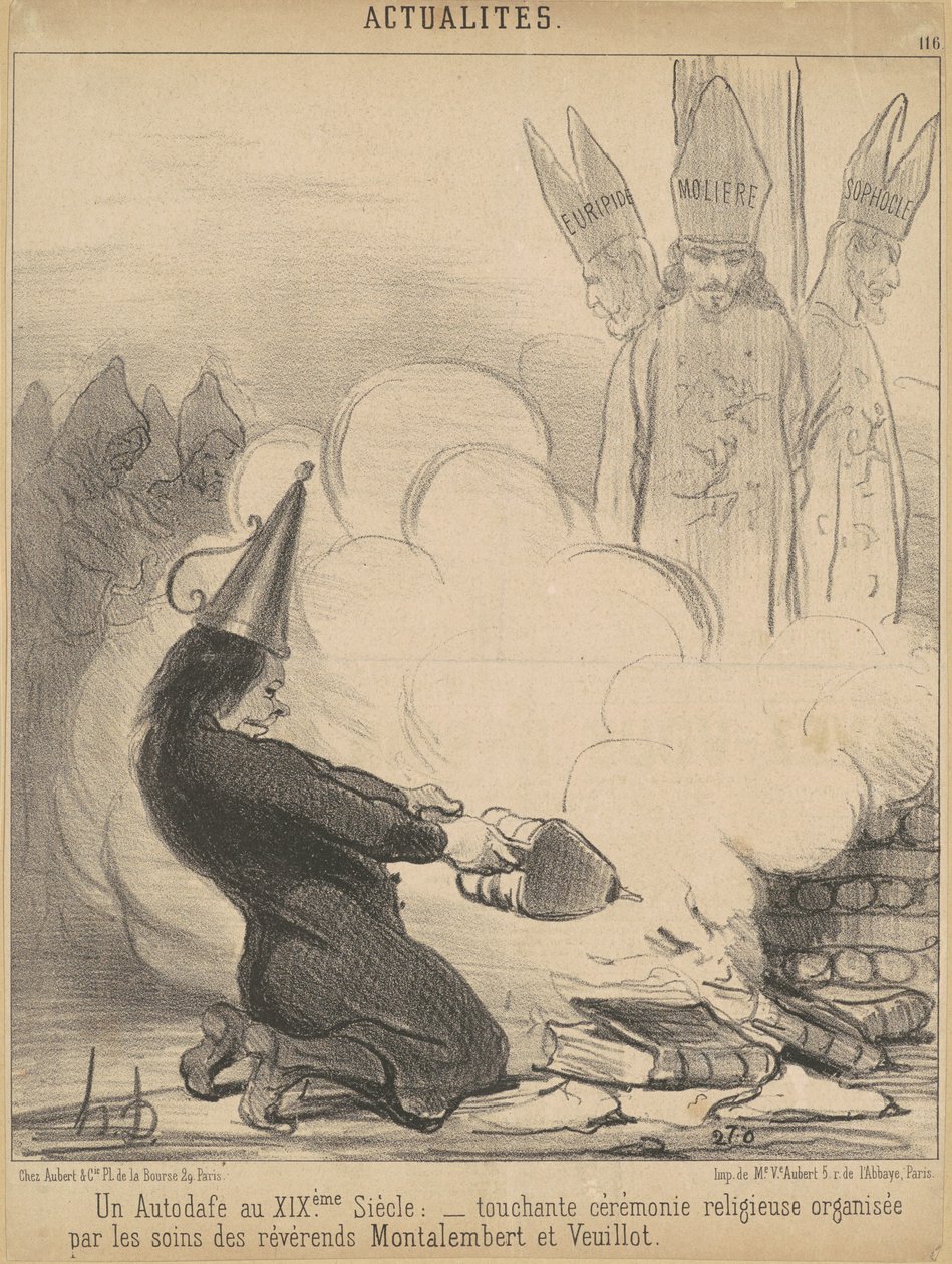 Un autodafé au XIXe siècle - Honoré Daumier