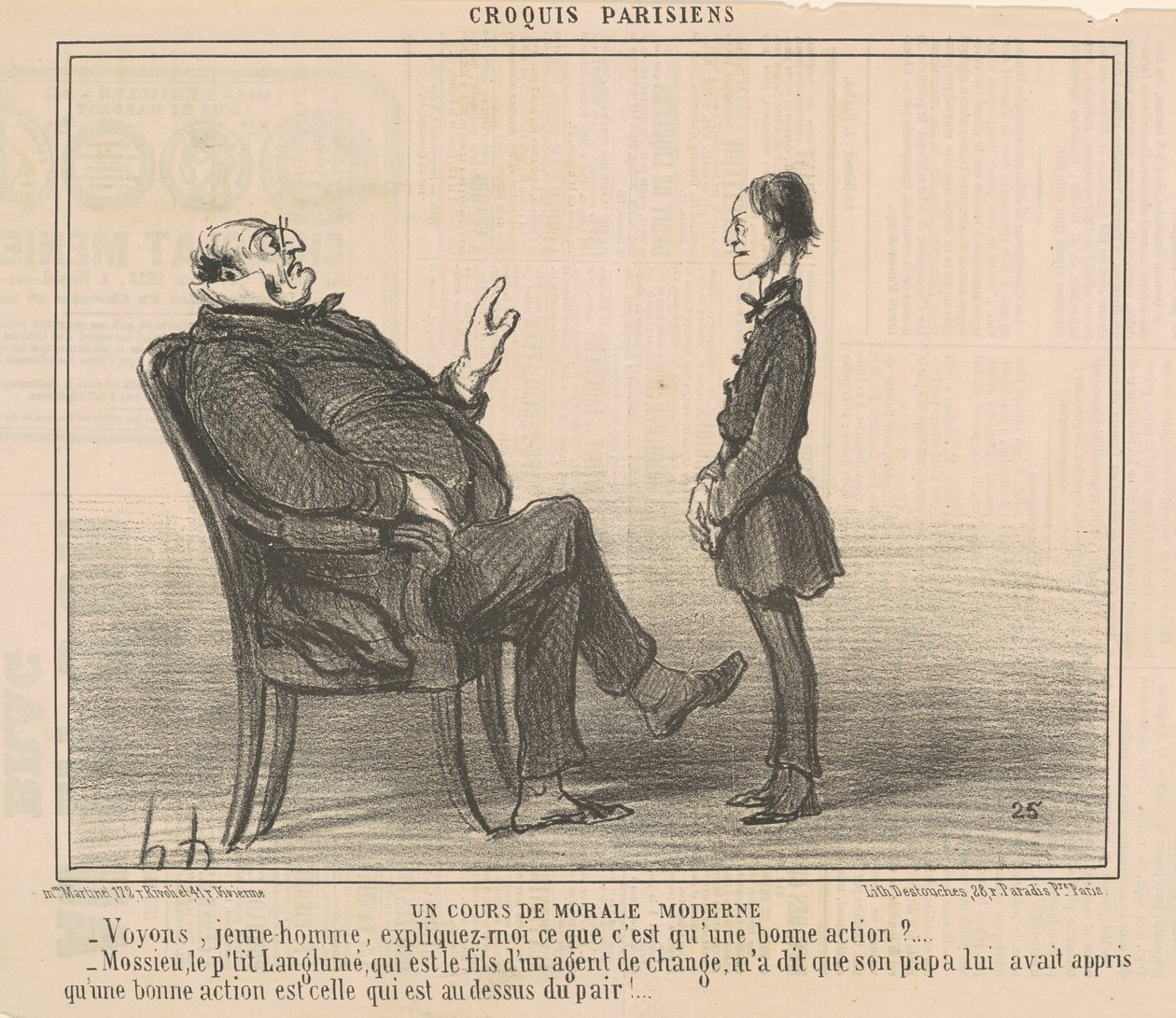 Un cours de morale moderne - Honoré Daumier