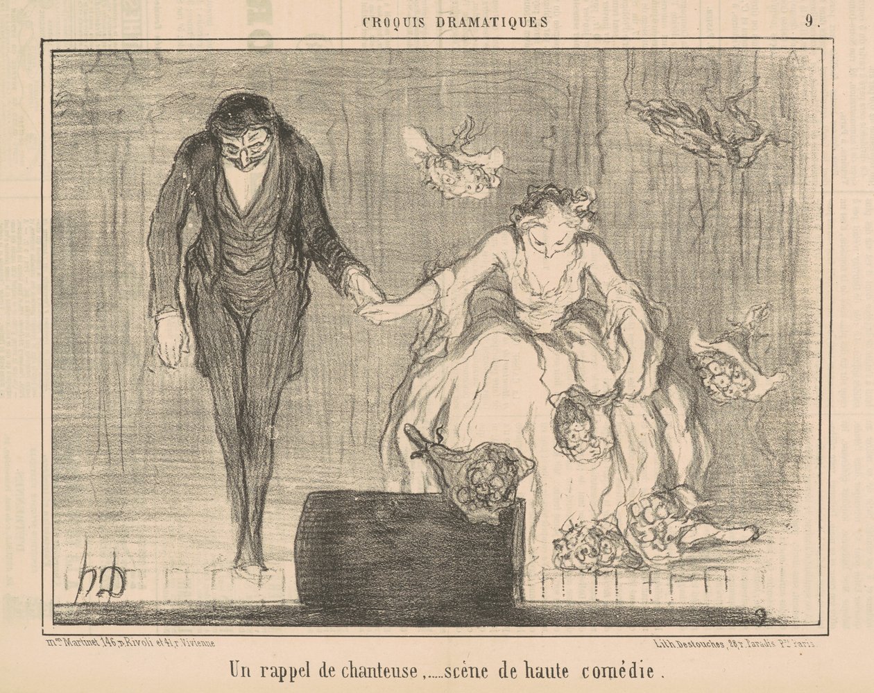 Un rappel de chanteuse - Honoré Daumier