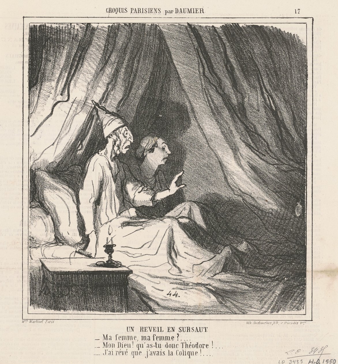 Un réveil en sursaut - Honoré Daumier