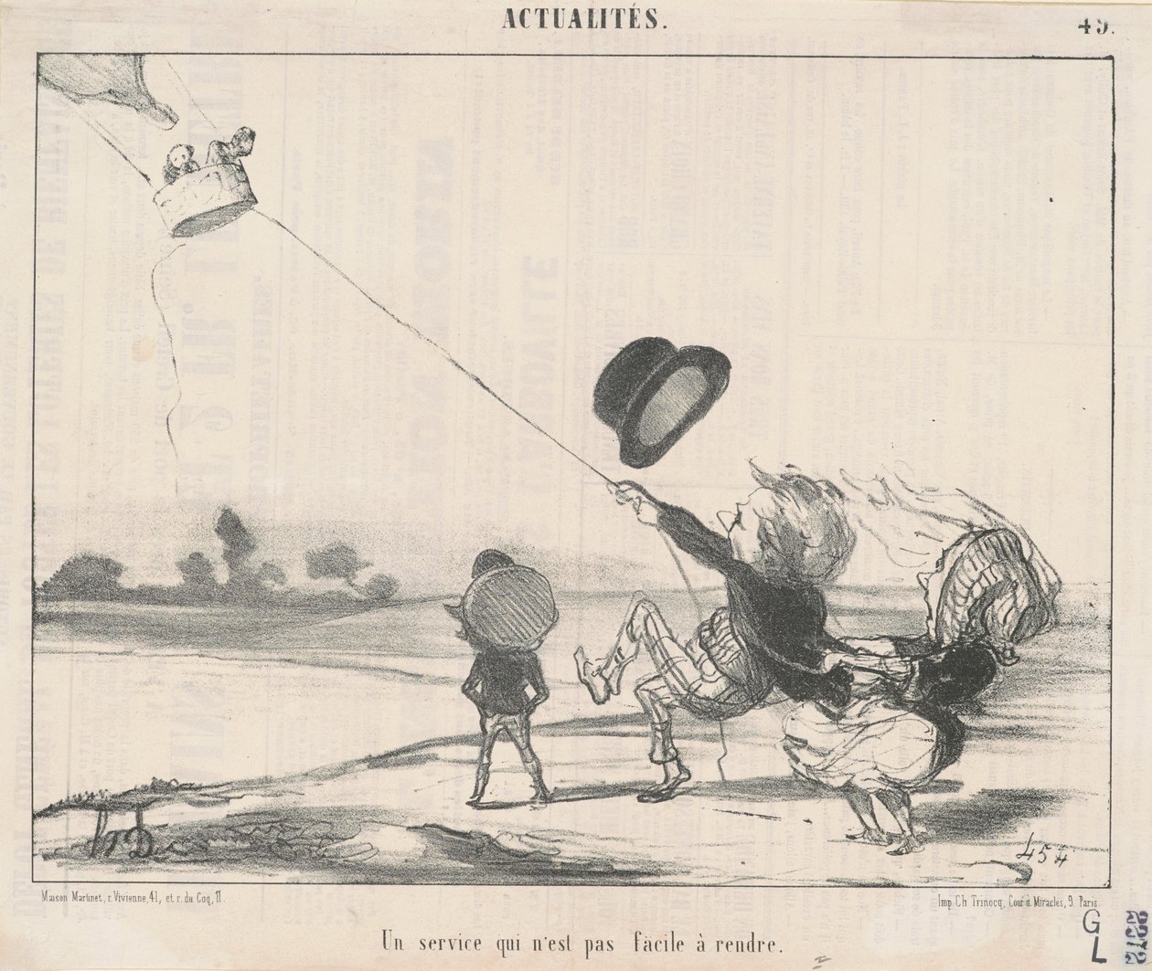 Un service... pas facile à rendre - Honoré Daumier