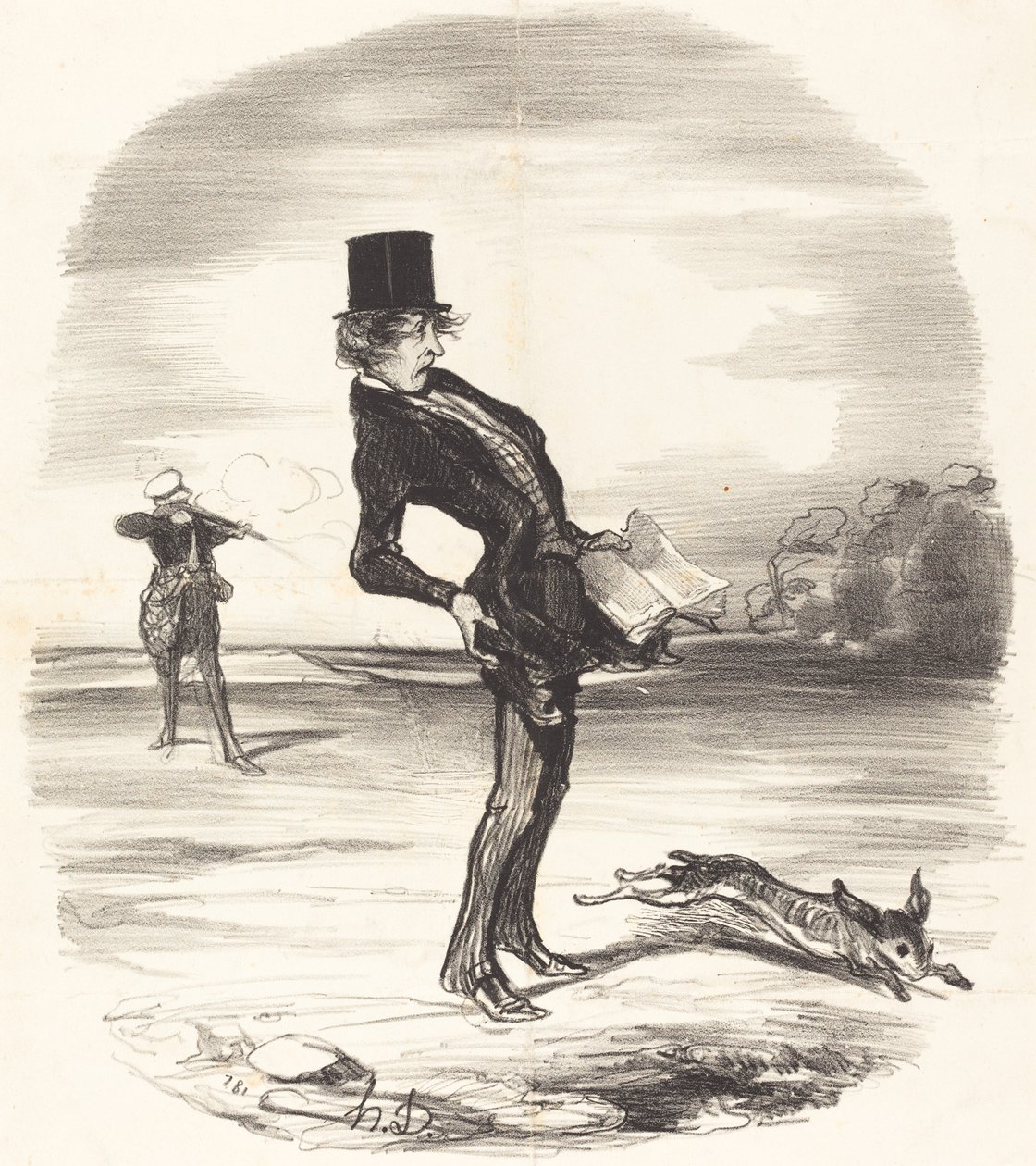 Une Charge déplacée - Honoré Daumier