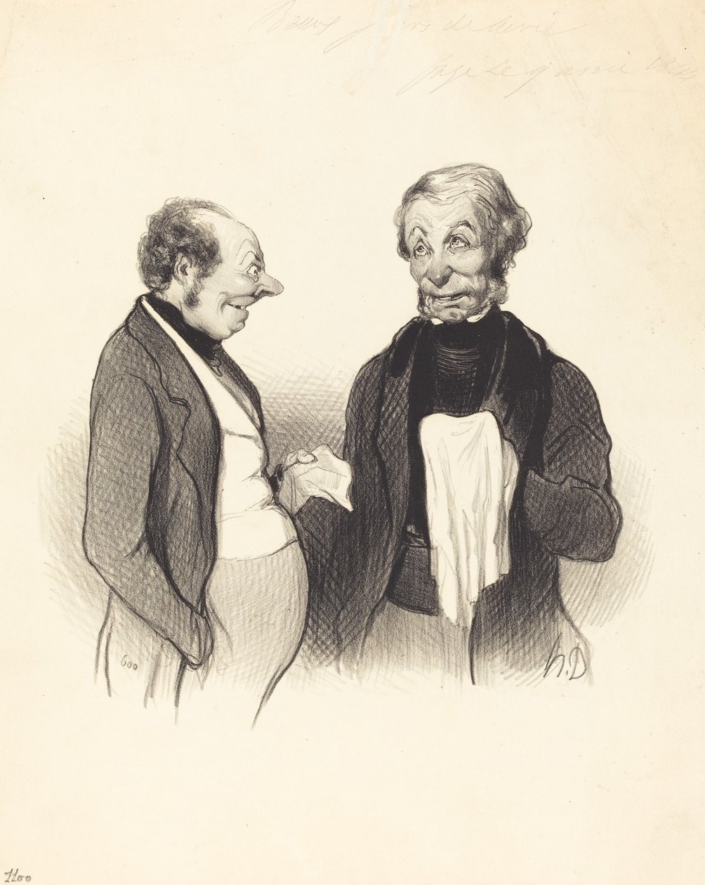Une Heureuse nouvelle - Honoré Daumier