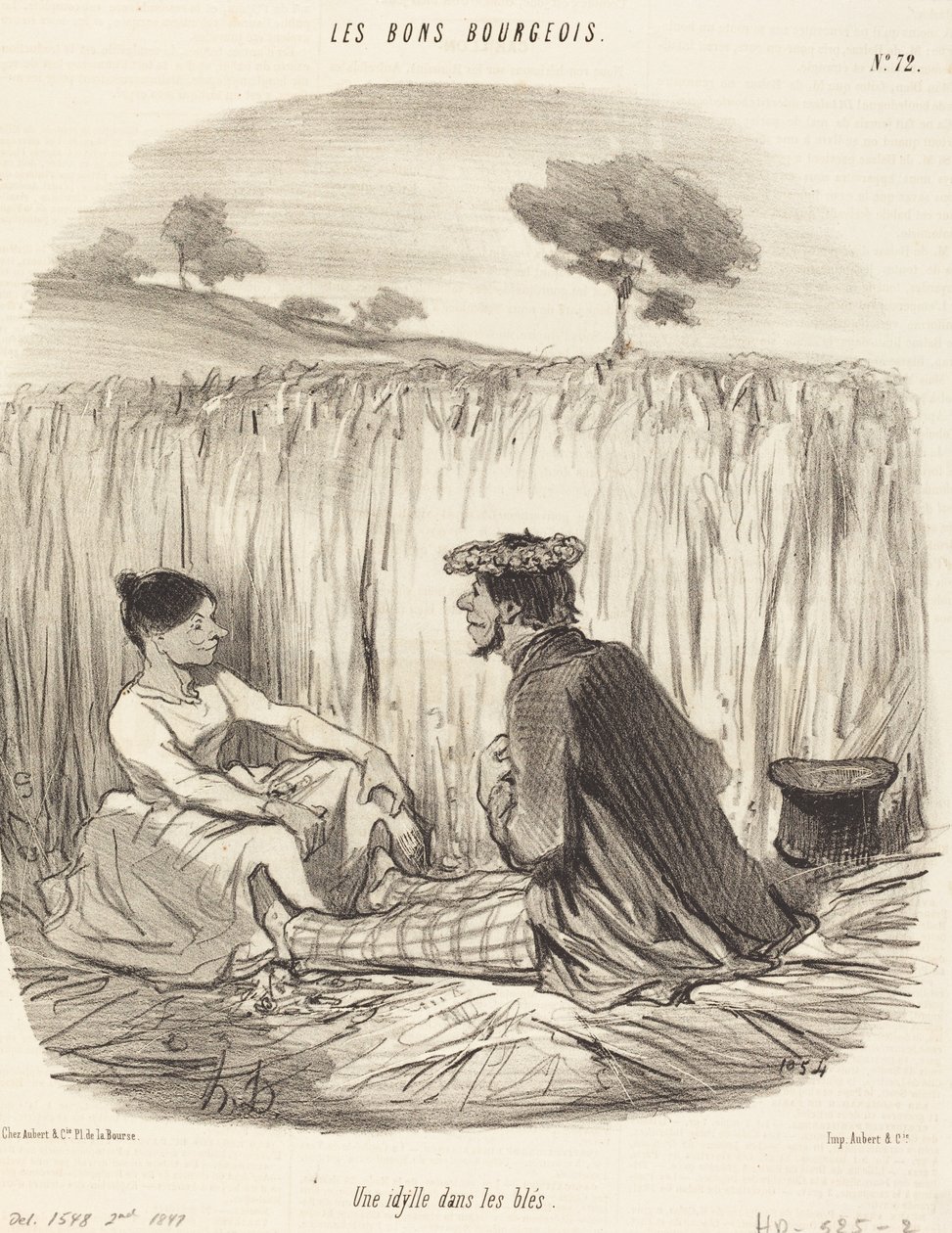 Une idylle dans les blés - Honoré Daumier