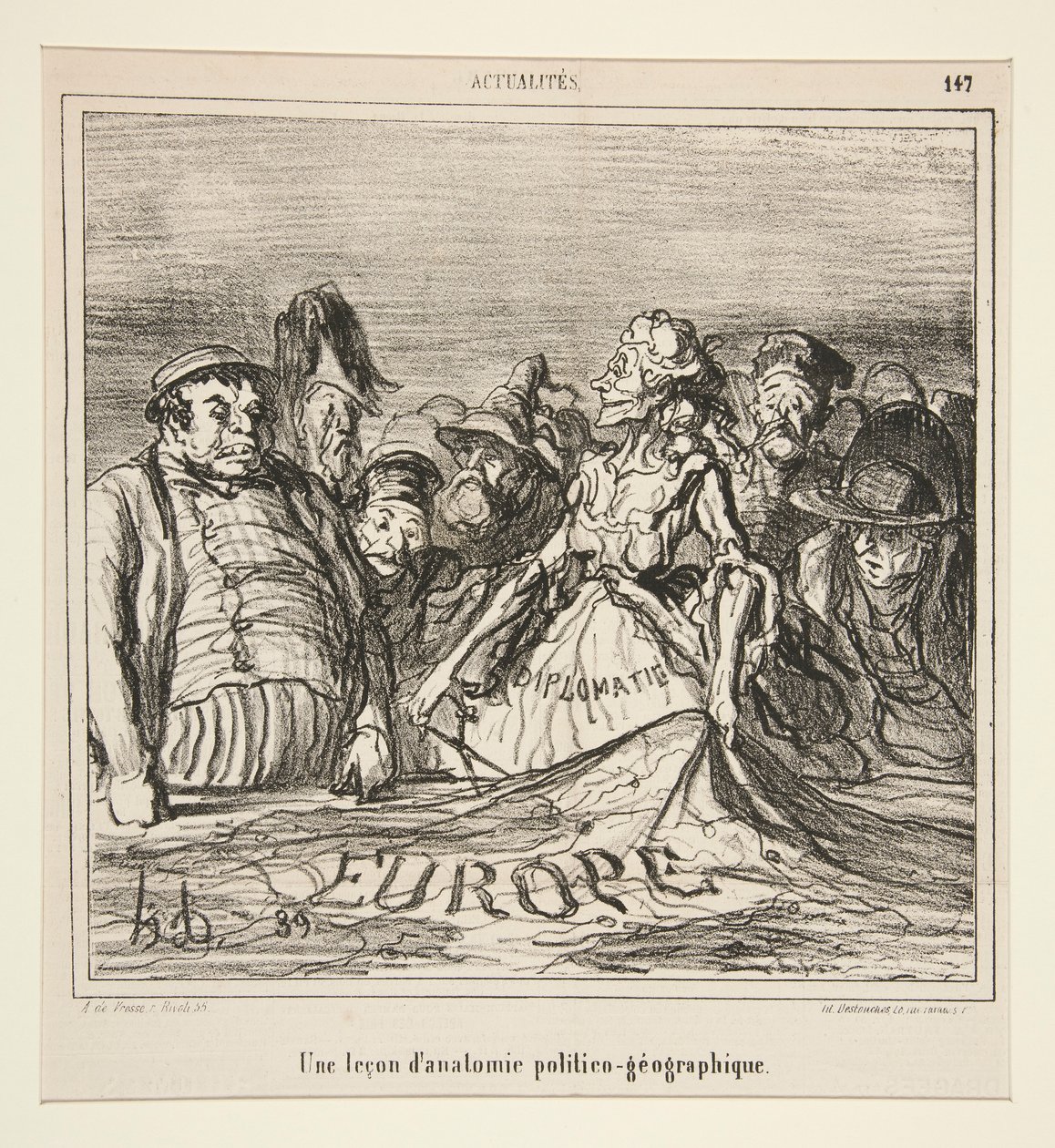 Une leçon - Honoré Daumier