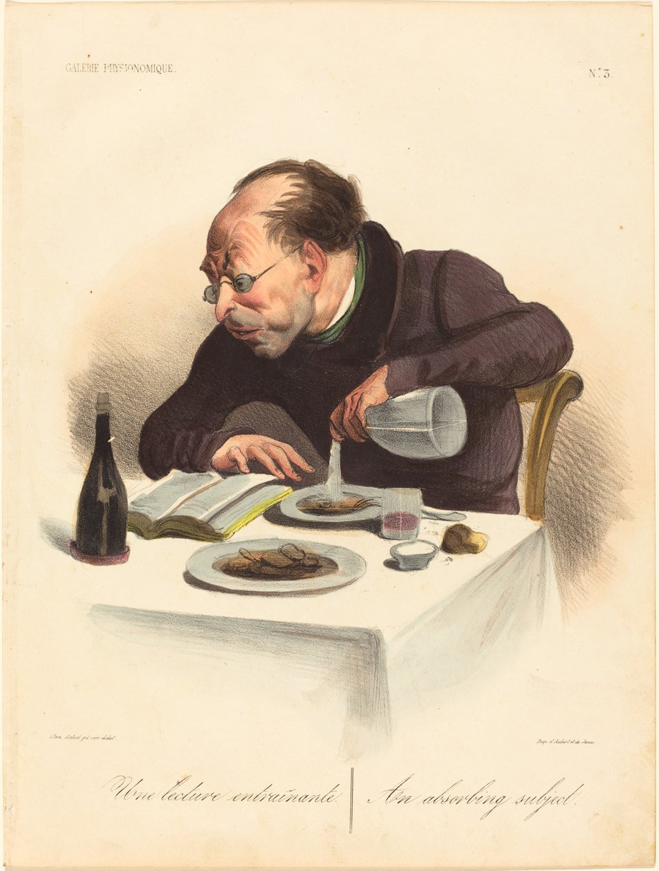 Une lecture entraînante - Honoré Daumier