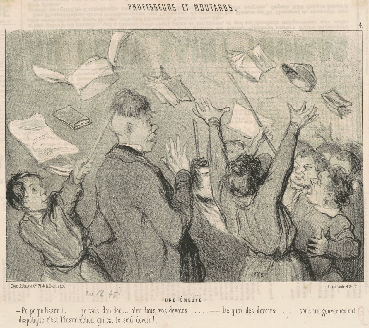Une émeute - Honoré Daumier