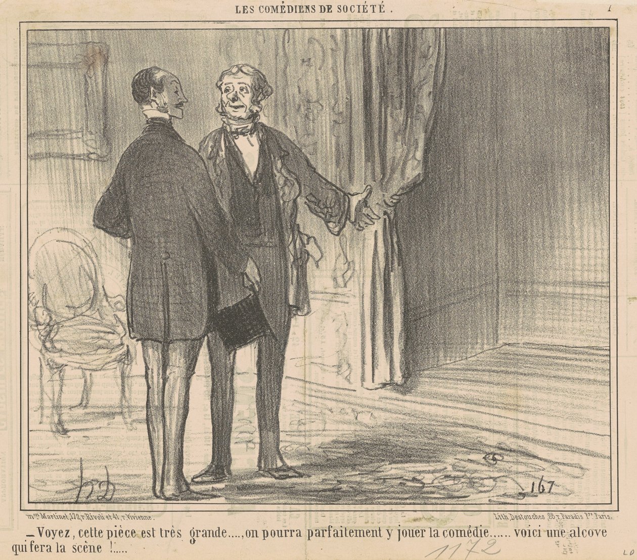 Voyez, cette pièce est très grande... - Honoré Daumier