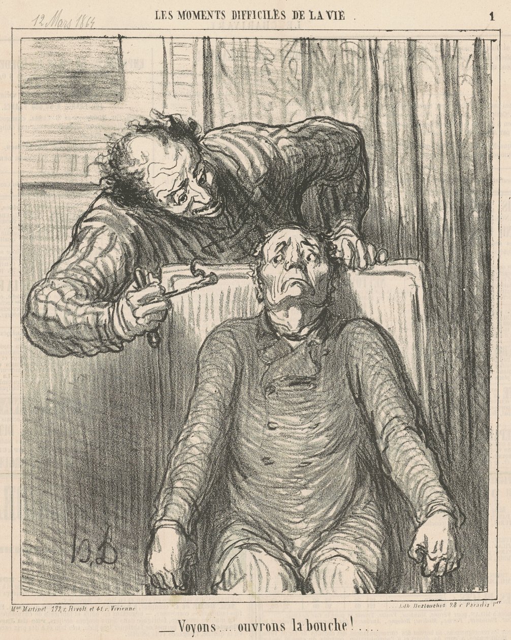 Voyons... ouvrons la bouche!... - Honoré Daumier