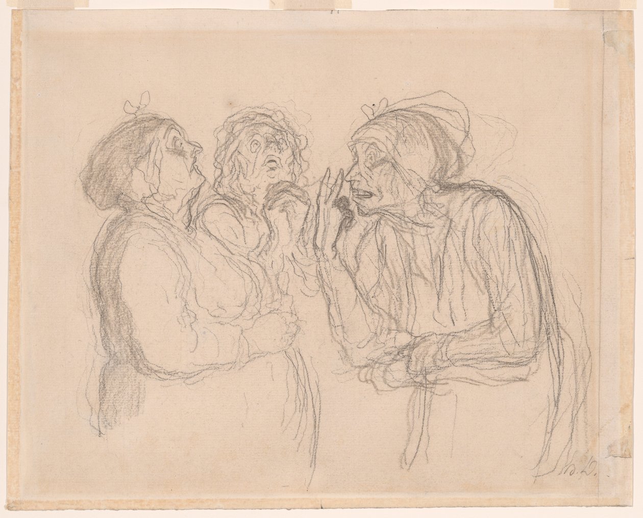 Trois commérages - Honoré Victorin Daumier