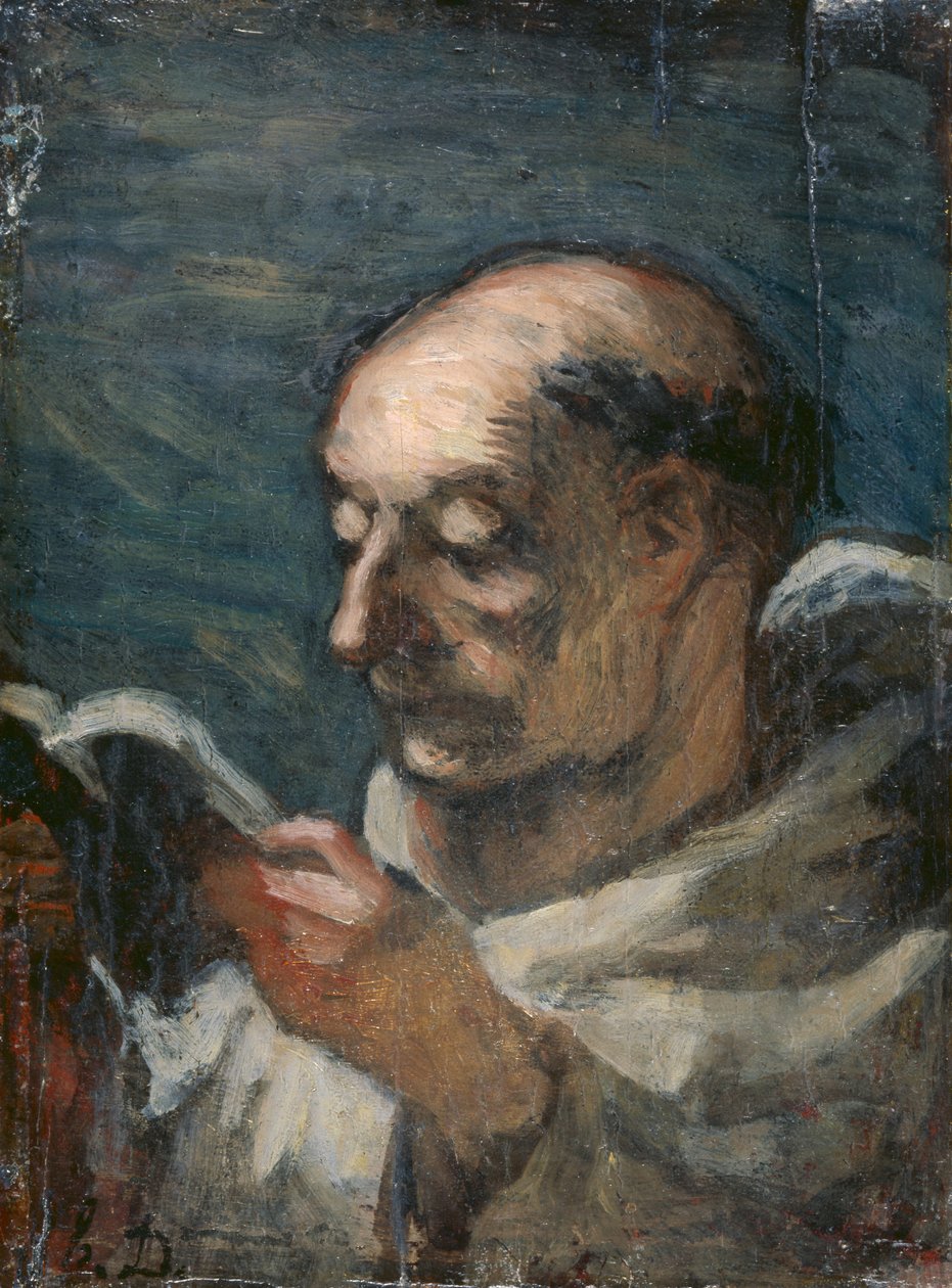 Moine lisant - Honoré Daumier
