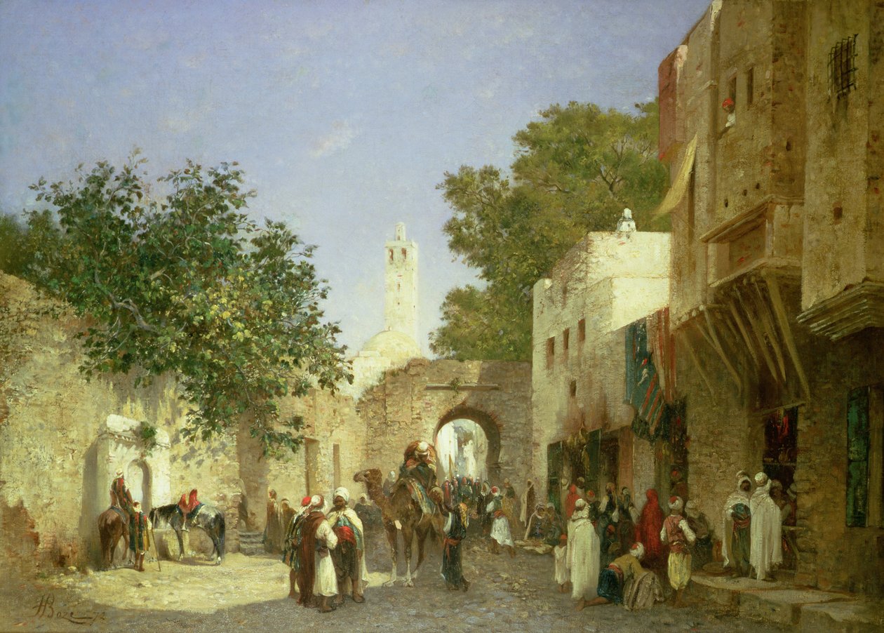 Scène de rue arabe, 1872 - Honore Boze