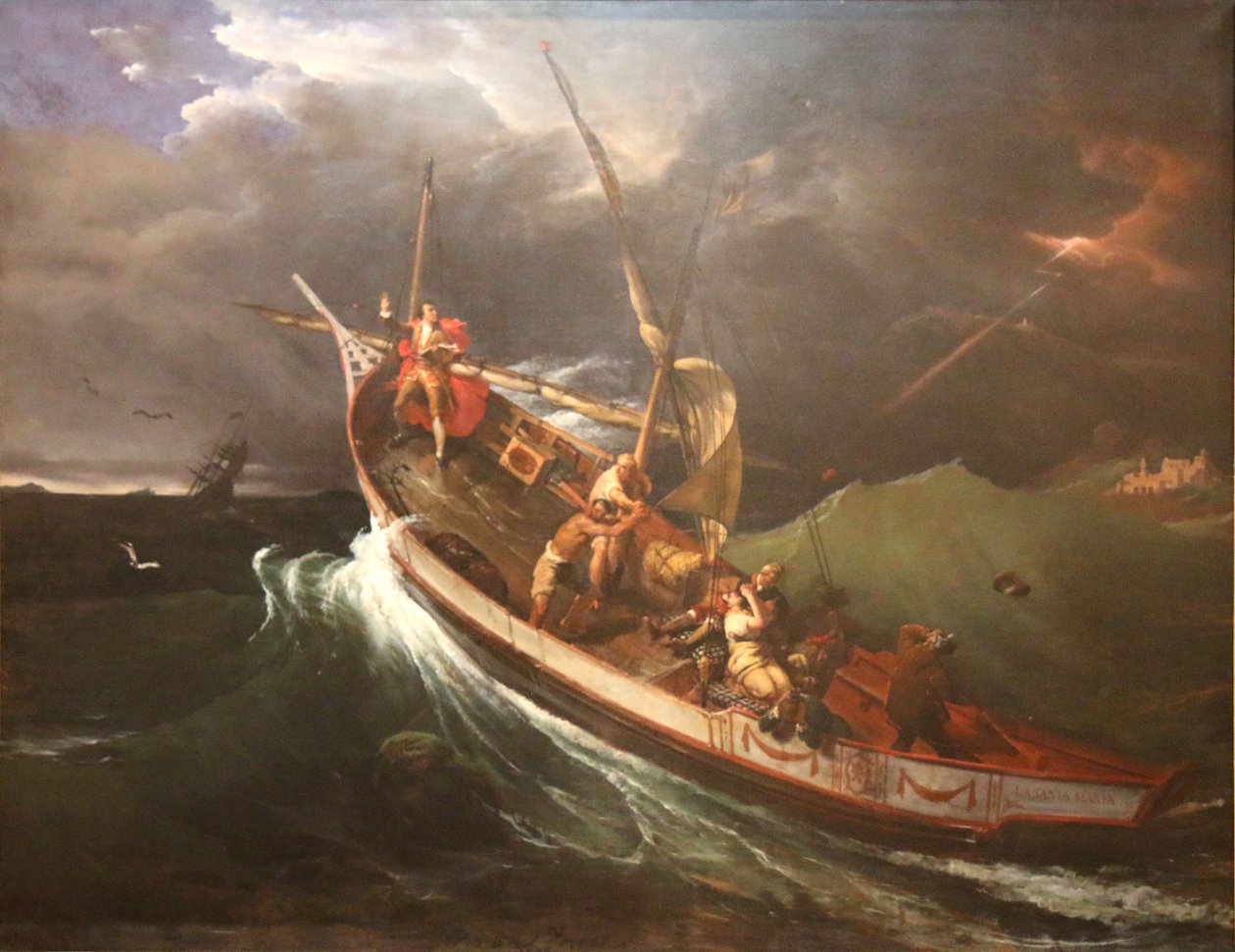 Joseph Vernet attaché à un mât, étudie les effets de la tempête - Emile Jean Horace Vernet