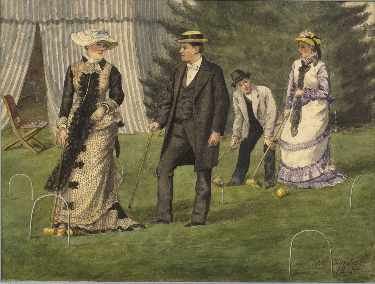 Le jeu de croquet - Horace Robbin Burdick