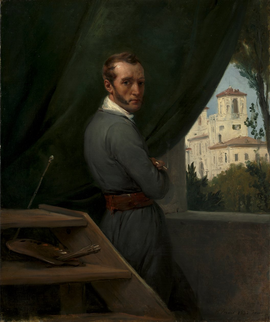 Autoportrait à Rome - Emile Jean Horace Vernet
