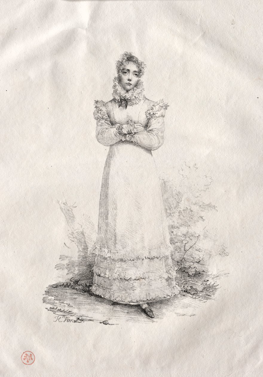 Jeune femme debout - Emile Jean Horace Vernet