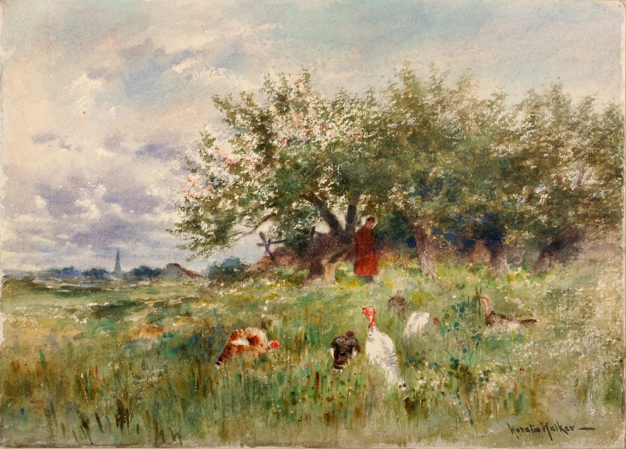 Observer les dindes - Horatio Walker