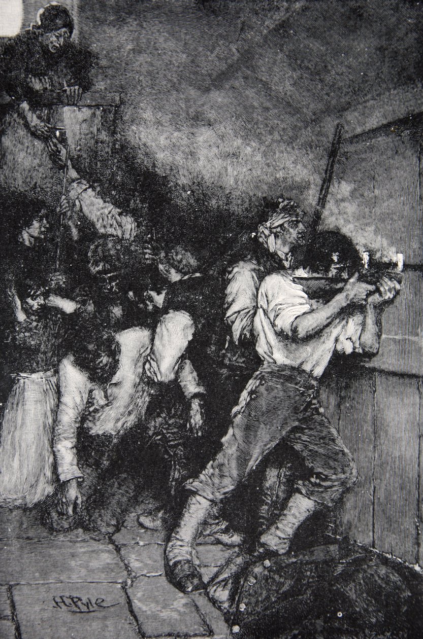 La défense de Fort Boonesborough, Kentucky vers 1795, publié dans Harper