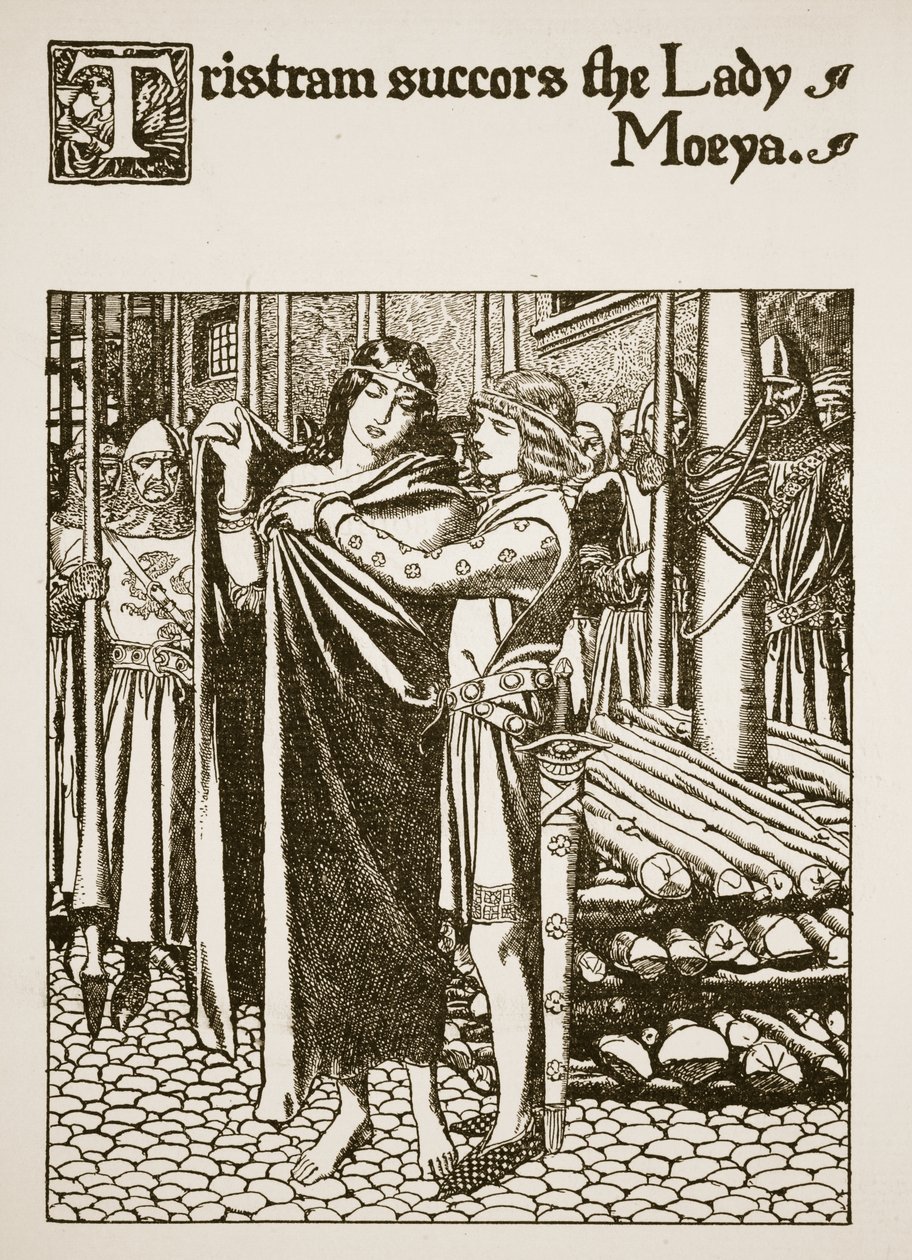 Tristram secourt la Dame Moeya, illustration de 