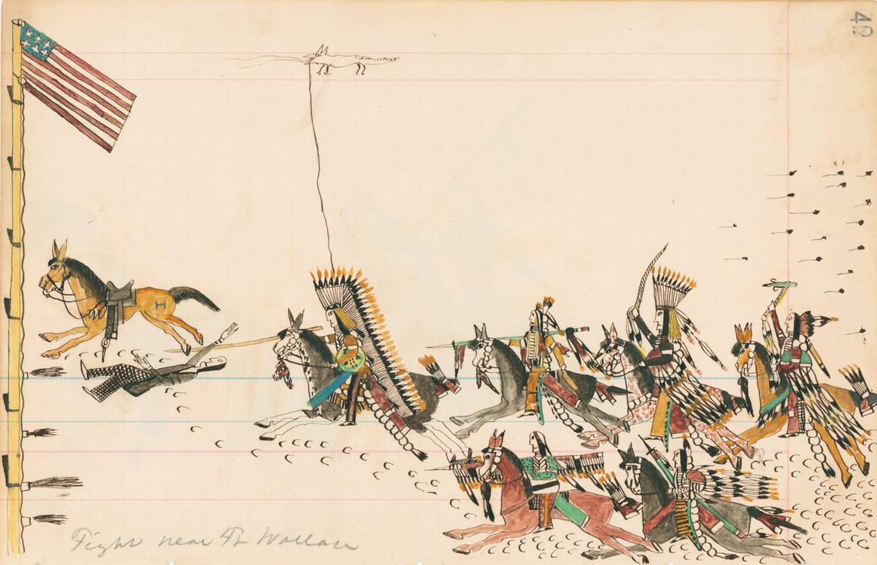 Combat près de Ft. Wallace, 1874-75 - Howling Wolf
