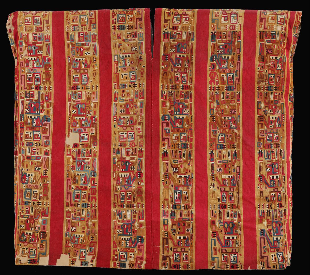 Unku avec des motifs de figures stylisées - Nasca Huari style