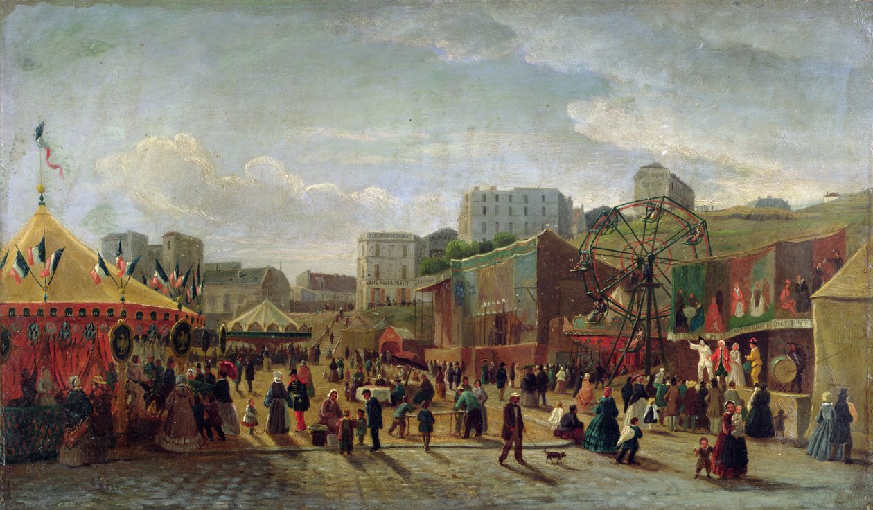 Une foire, Place Saint-Pierre, Montmartre en 1861 - Hubert