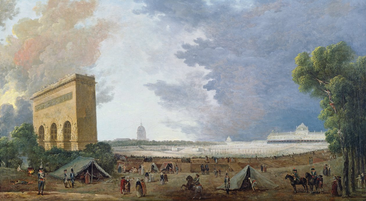 Fête de la Fédération sur le Champ de Mars, 14 juillet 1790 - Hubert Robert