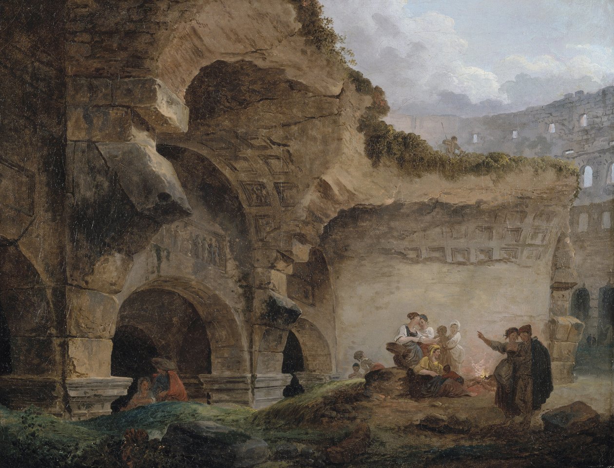 Blanchisseuses dans les ruines du Colisée - Hubert Robert