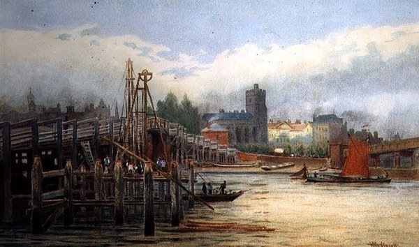 Vieux Pont de Putney - Hubert James Medlycott