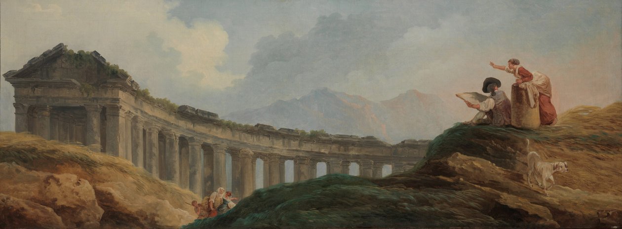 Une Colonnade en Ruines - Hubert Robert