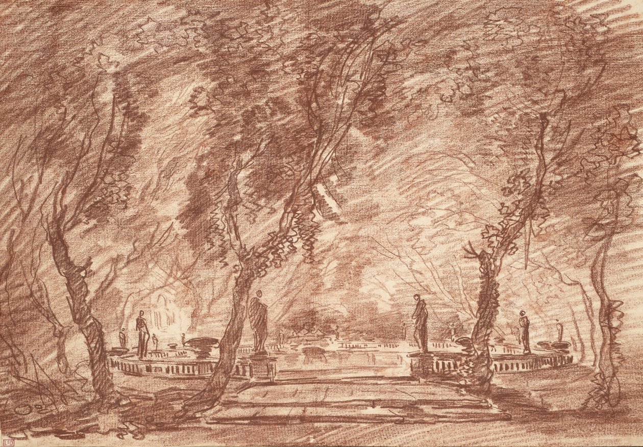 Fontaine dans le parc, c.1765 - Hubert Robert