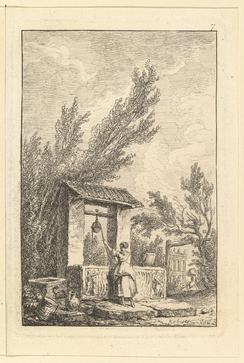 Le Puits - Hubert Robert