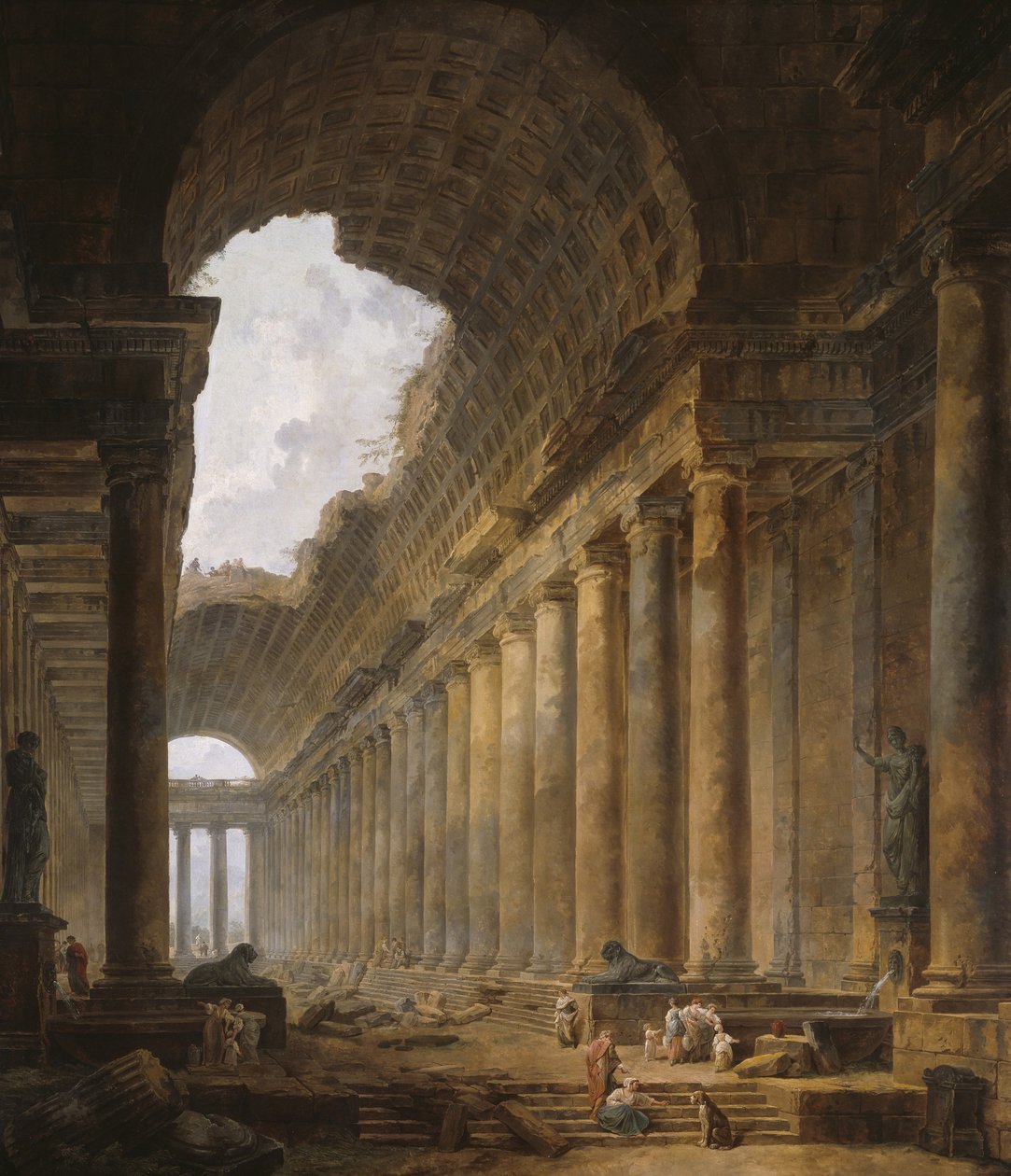 Le vieux temple, 1787-88 - Hubert Robert