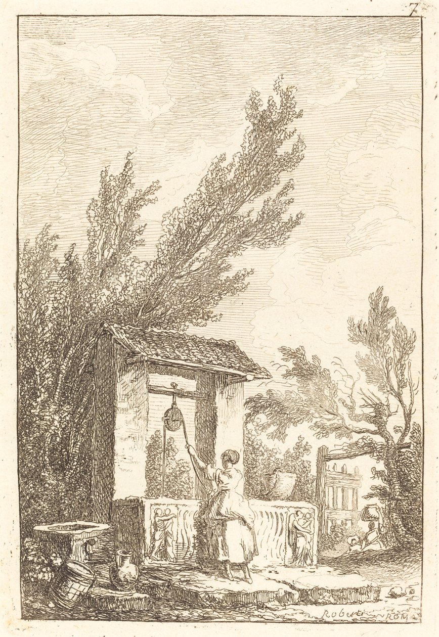 Le Puits - Hubert Robert