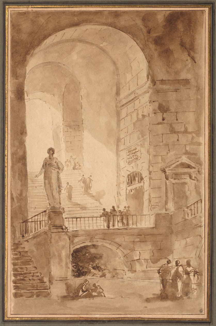 Escalier voûté - Hubert Robert