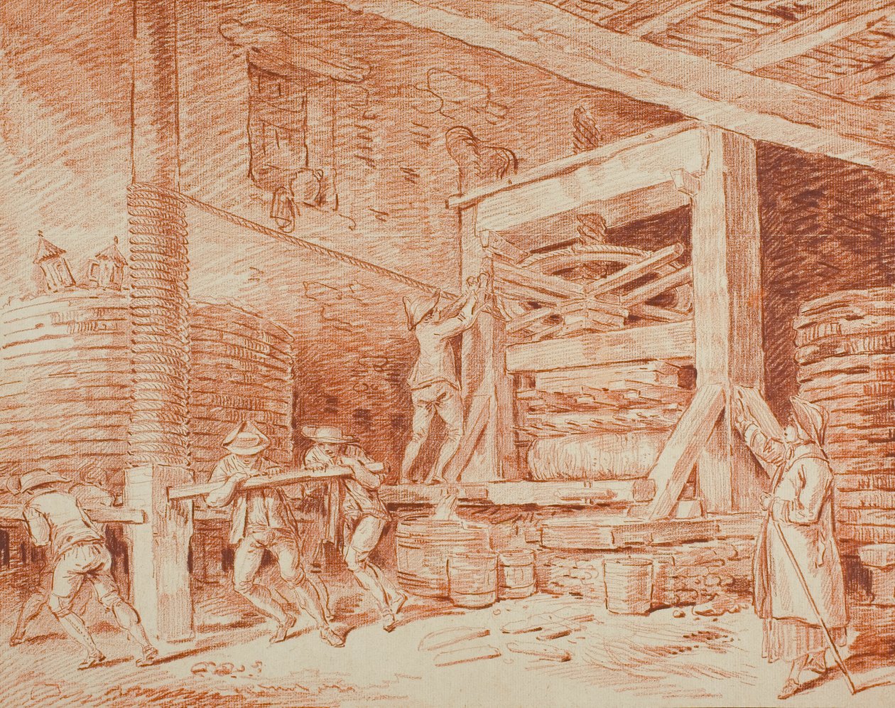 Presse à vin - Hubert Robert