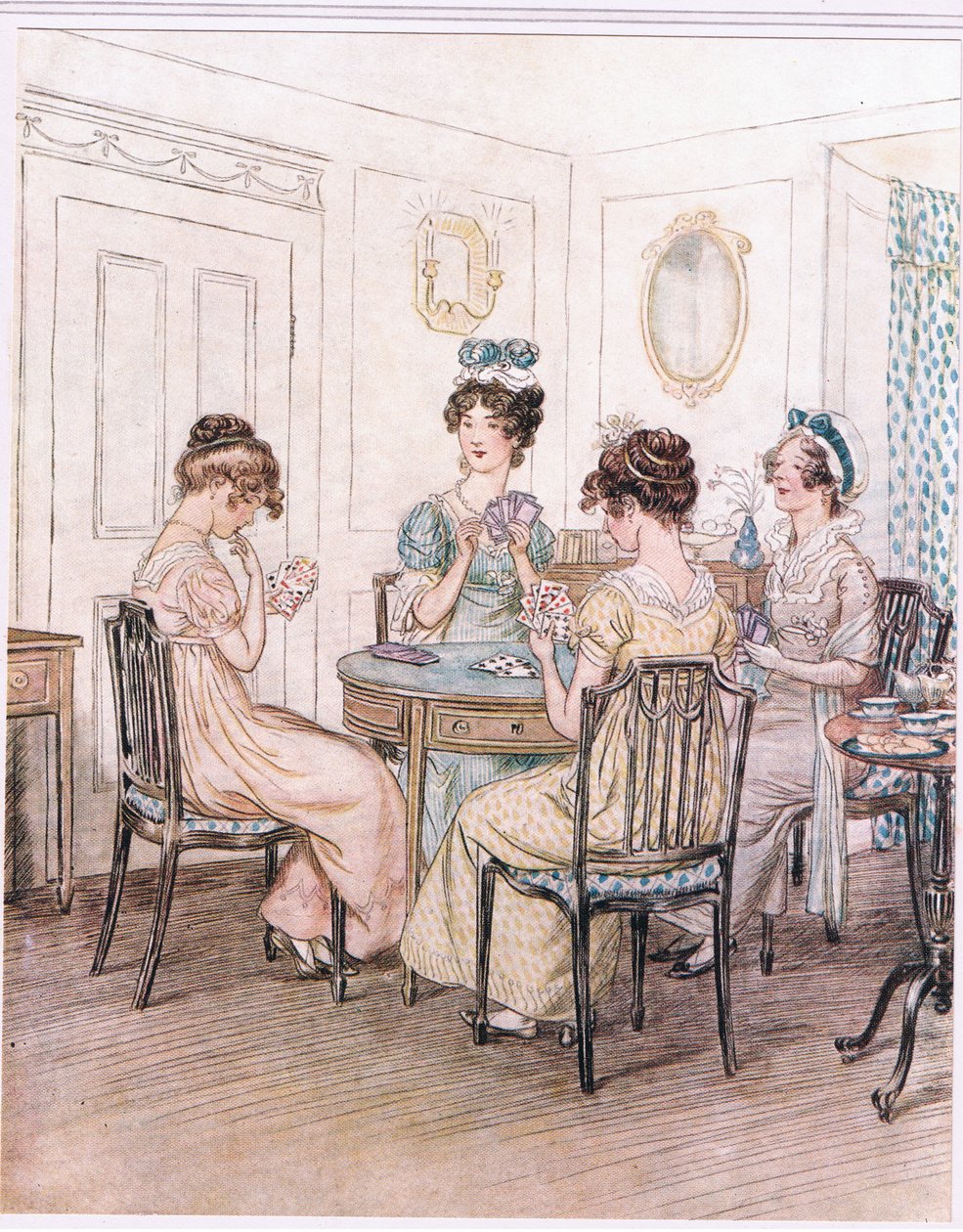 Mlle Willoughby : Nous passerons probablement la soirée ici avec Mlle Susan à la table de cartes. - Hugh Thomson