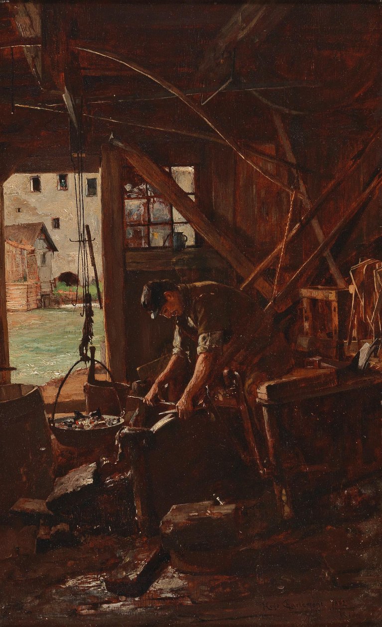 Un forgeron dans son atelier - Hugo Charlemont