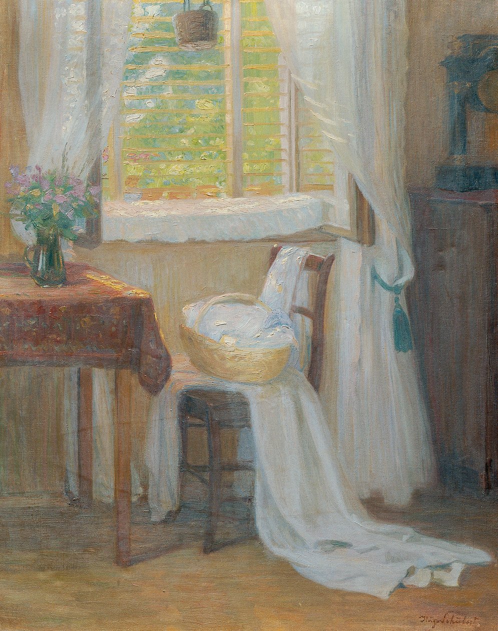 Intérieur avec fenêtre - Hugo Schubert