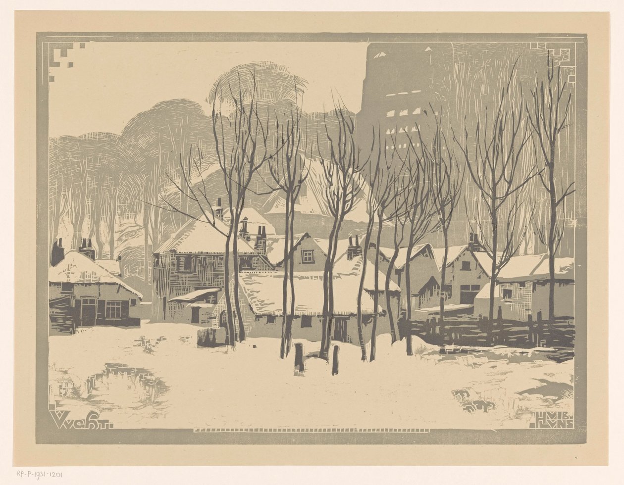 Vught sous la neige - Huib Luns