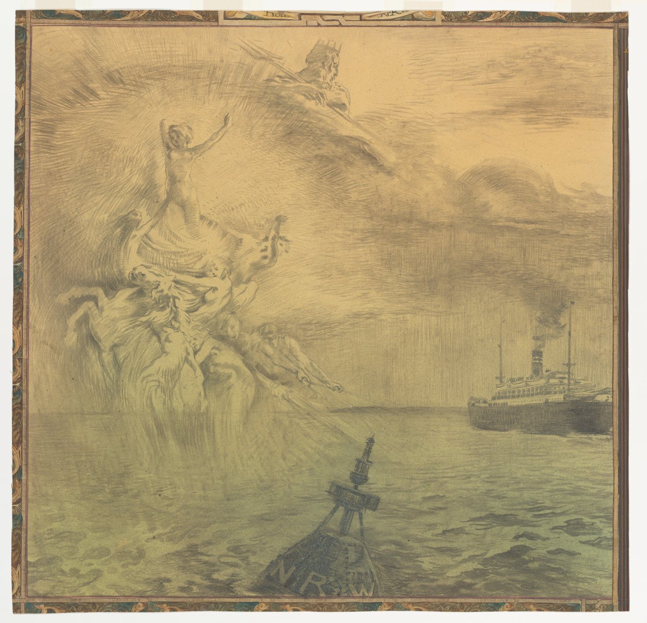 Navigation maritime. Conception de peinture murale à Rotterdam - Huib Luns